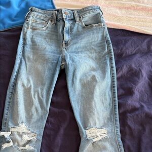 Hollister Light Blue Distressed Boyfriend Jeans